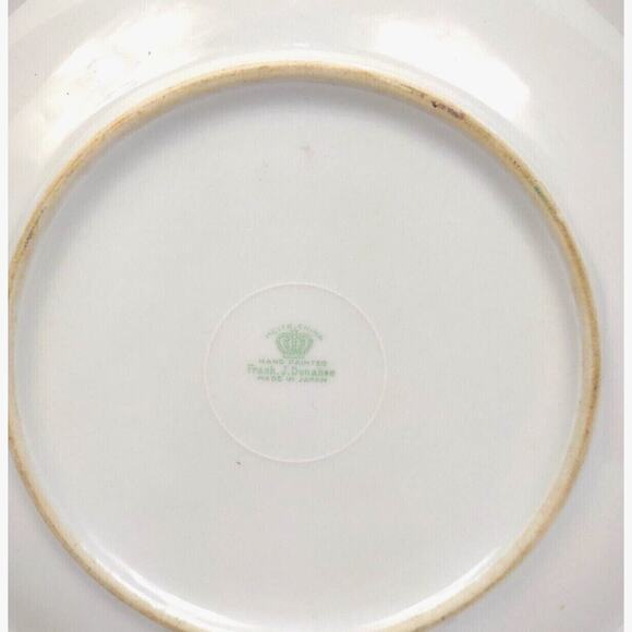 Vintage Meito China Hand Painted Landscape Plate Frank J Donahoe Sunset Hut - Picture 7 of 7